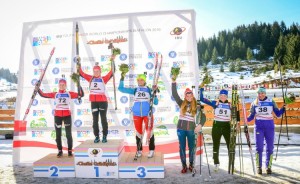 Biathlon, podio femminile
