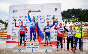 Biathlon podio