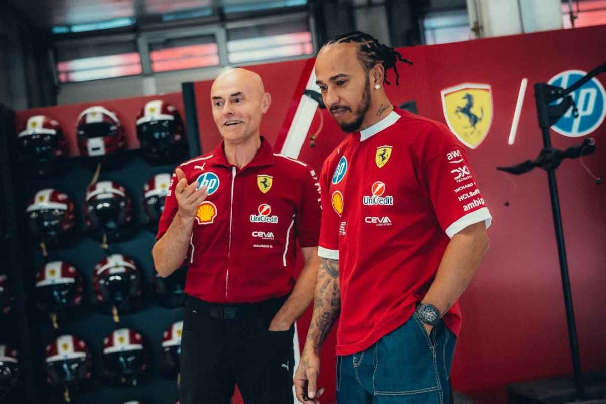 Hamilton in Ferrari