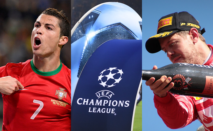 Cristiano Ronaldo, Champions League e Sebastian Vettel