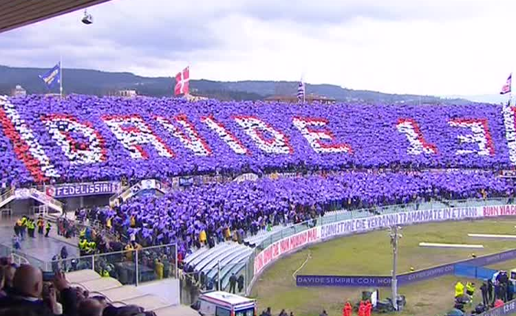 Fiorentina-Benevento curva Fiesole per Davide Astori