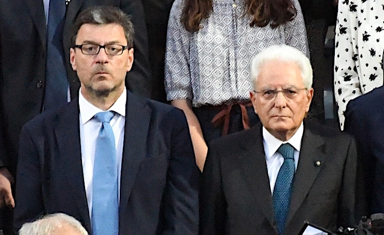 Giancarlo Giorgetti e Sergio Mattarella