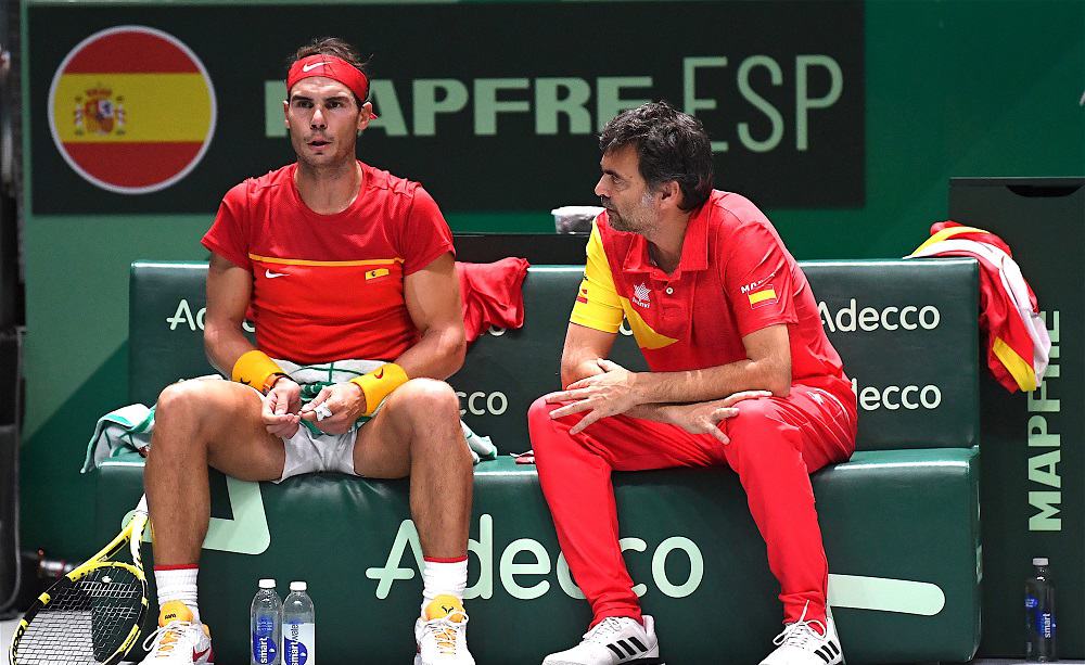 Rafael Nadal e Sergi Bruguera: finali Coppa Davis 2019 - Foto Roberto Dell'Olivo