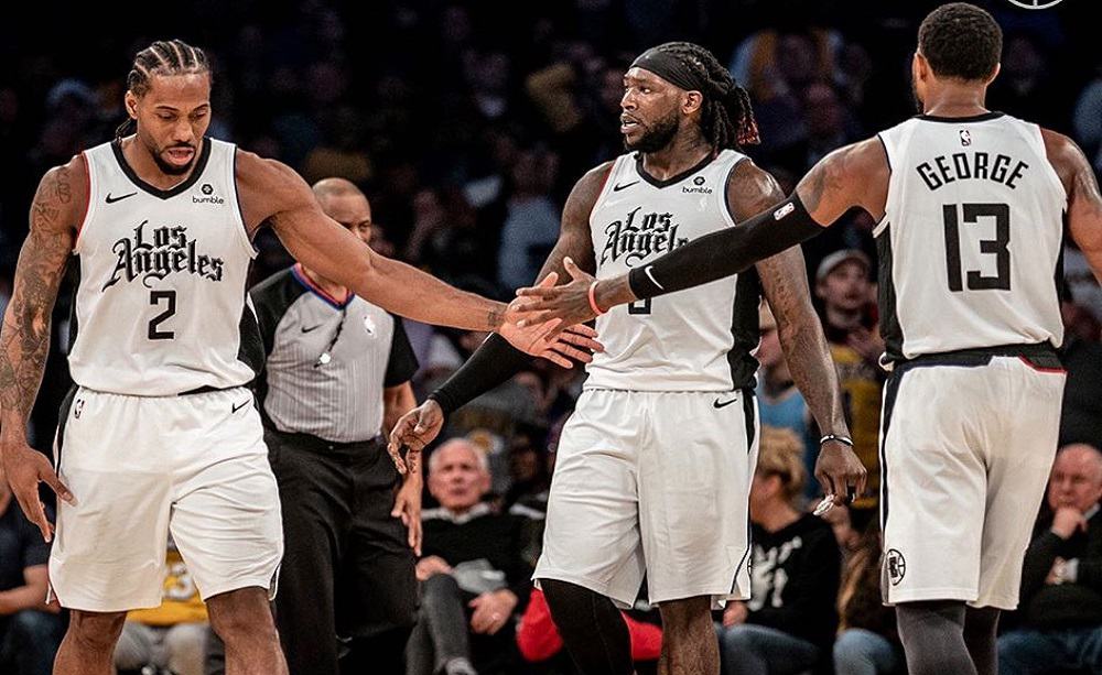 Kawhi Leonard, Paul George e Montrezl Harrell, Los Angeles Clippers Official Facebook Page