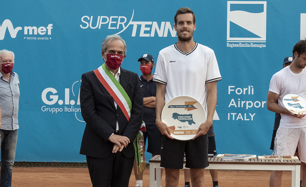 Il sindaco di Forlì Gian Luca Zattini e Mats Moraing - Foto Marta Magni/MEF Tennis Events