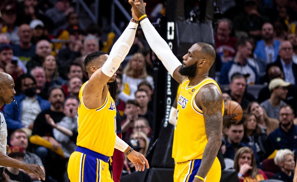 NBA - Russell Westbrook e LeBron James - Los Angeles Lakers