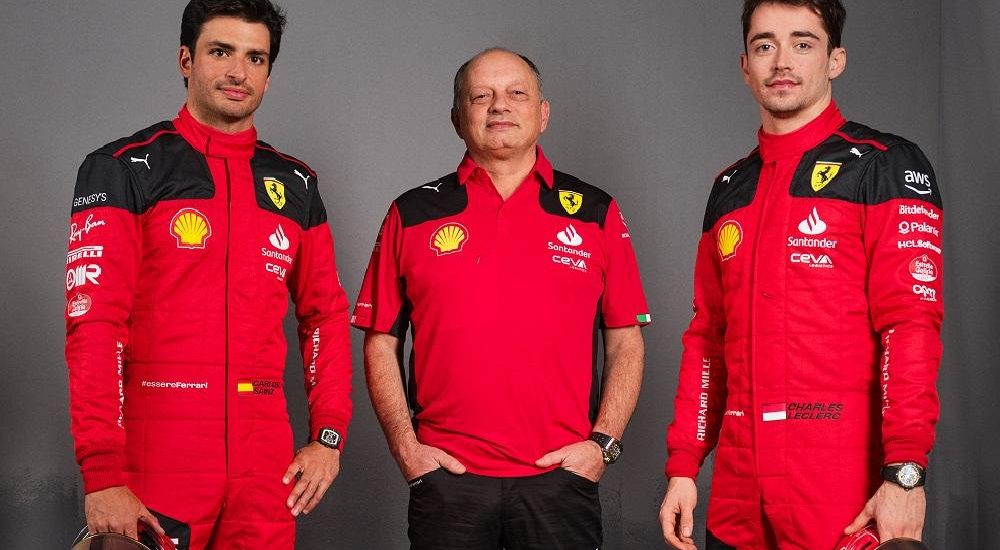 Ferrari, Leclerc, Sainz, Vasseur