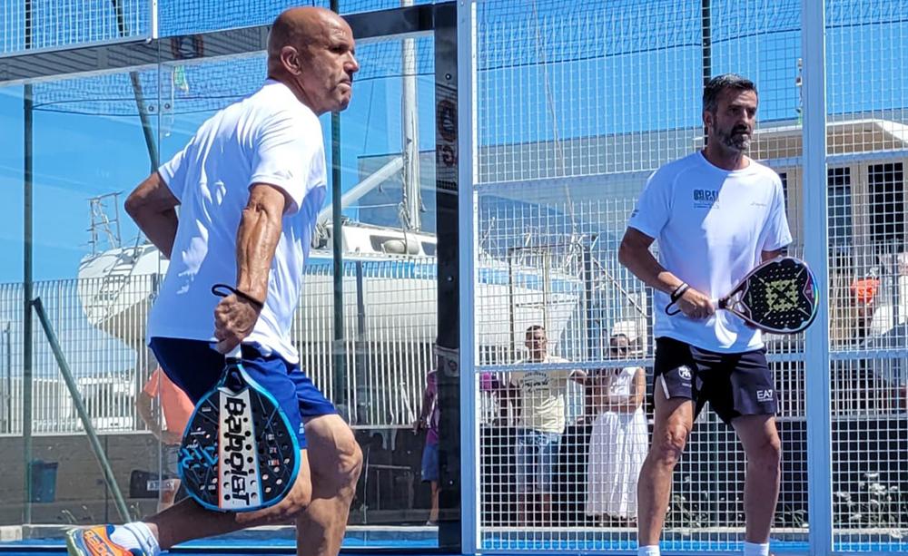 Gigi Di Biagio e Christian Panucci sul campo da padel