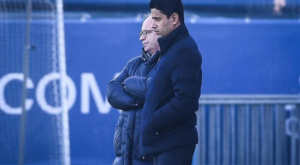 Lucas Campos e Nasser Al-Khelaifi Psg