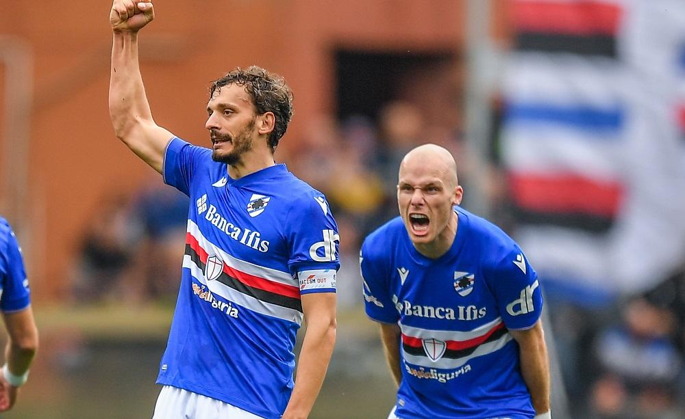 Manolo Gabbiadini e Bram Johan Nuytinck Sampdoria