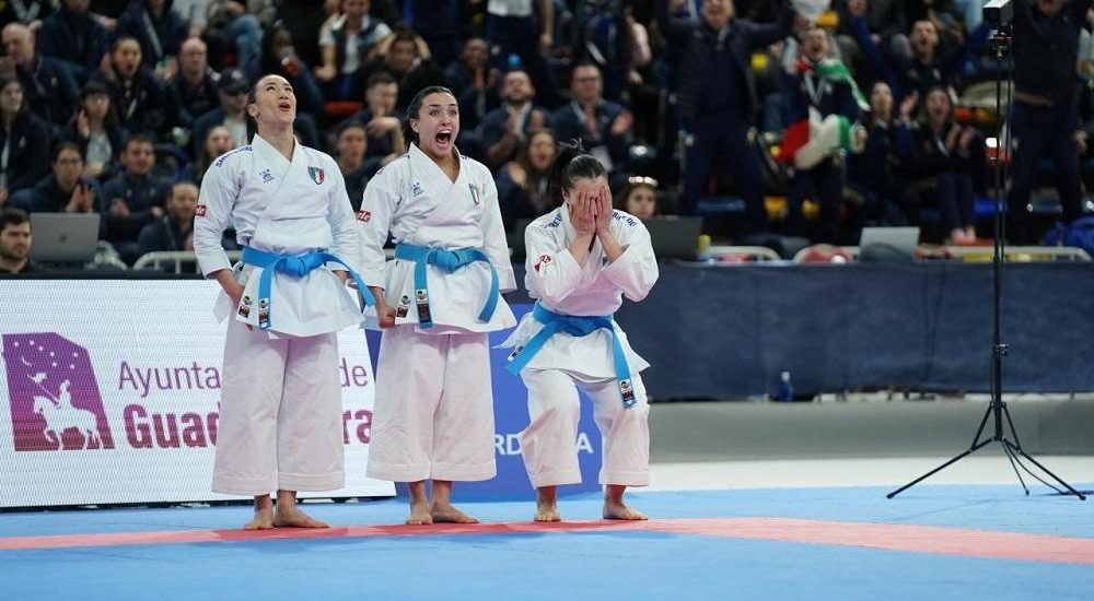 Squadra kata azzurra, Carola Casale, Terryana D’Onofrio e Noemi Nicosanti - Foto Fijlkam