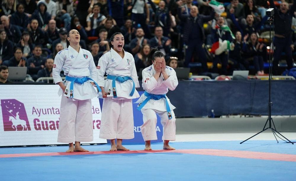 Squadra kata azzurra, Carola Casale, Terryana D’Onofrio e Noemi Nicosanti - Foto Fijlkam