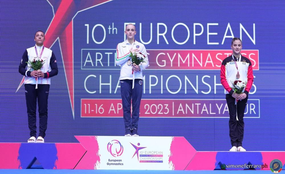 Alice D'Amato oro parallele Europei Antalya 2023 Foto: Ferraro/Fgi