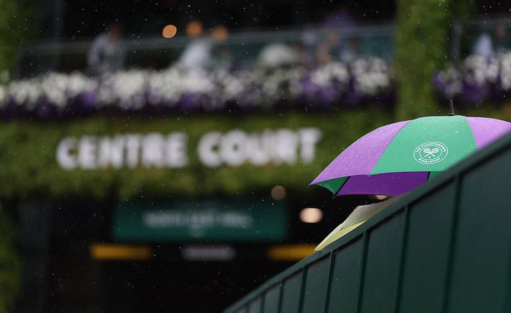 Pioggia ombrello Wimbledon