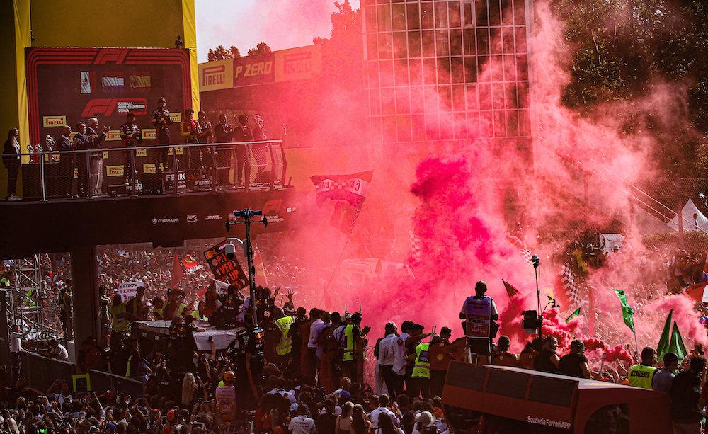 Podio tifosi Monza