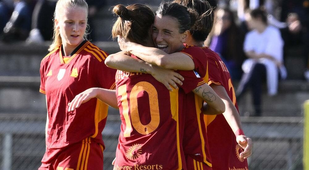 Lucia Di Guglielmo esultanza Roma femminile