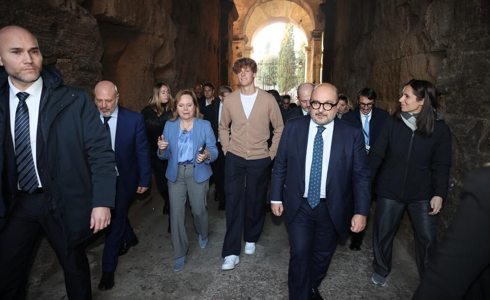 Jannik Sinner al Colosseo