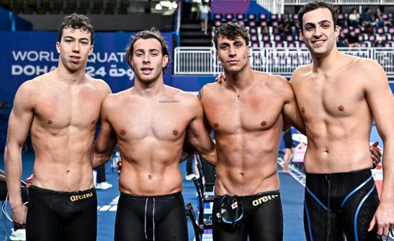 Mondiali nuoto Doha 2024 4x200 maschile a Parigi, bene Zazzeri e