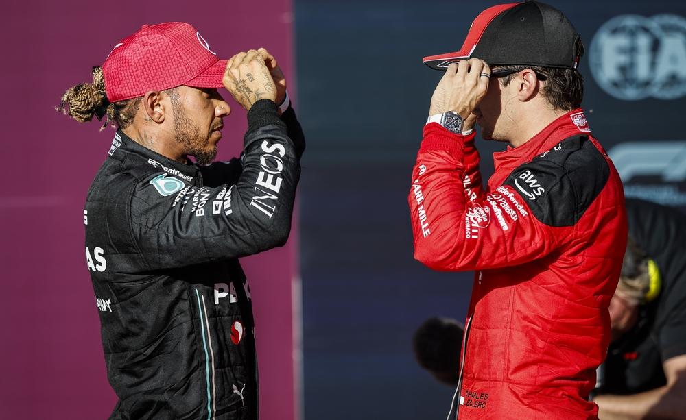 Lewis Hamilton e Charles Leclerc