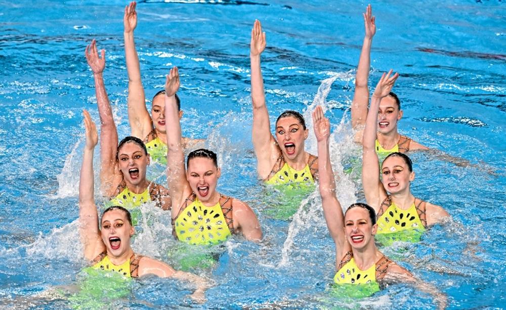 Italia nel tecnico a squadre di nuoto artistico - Foto di Andrea Masini / DBM