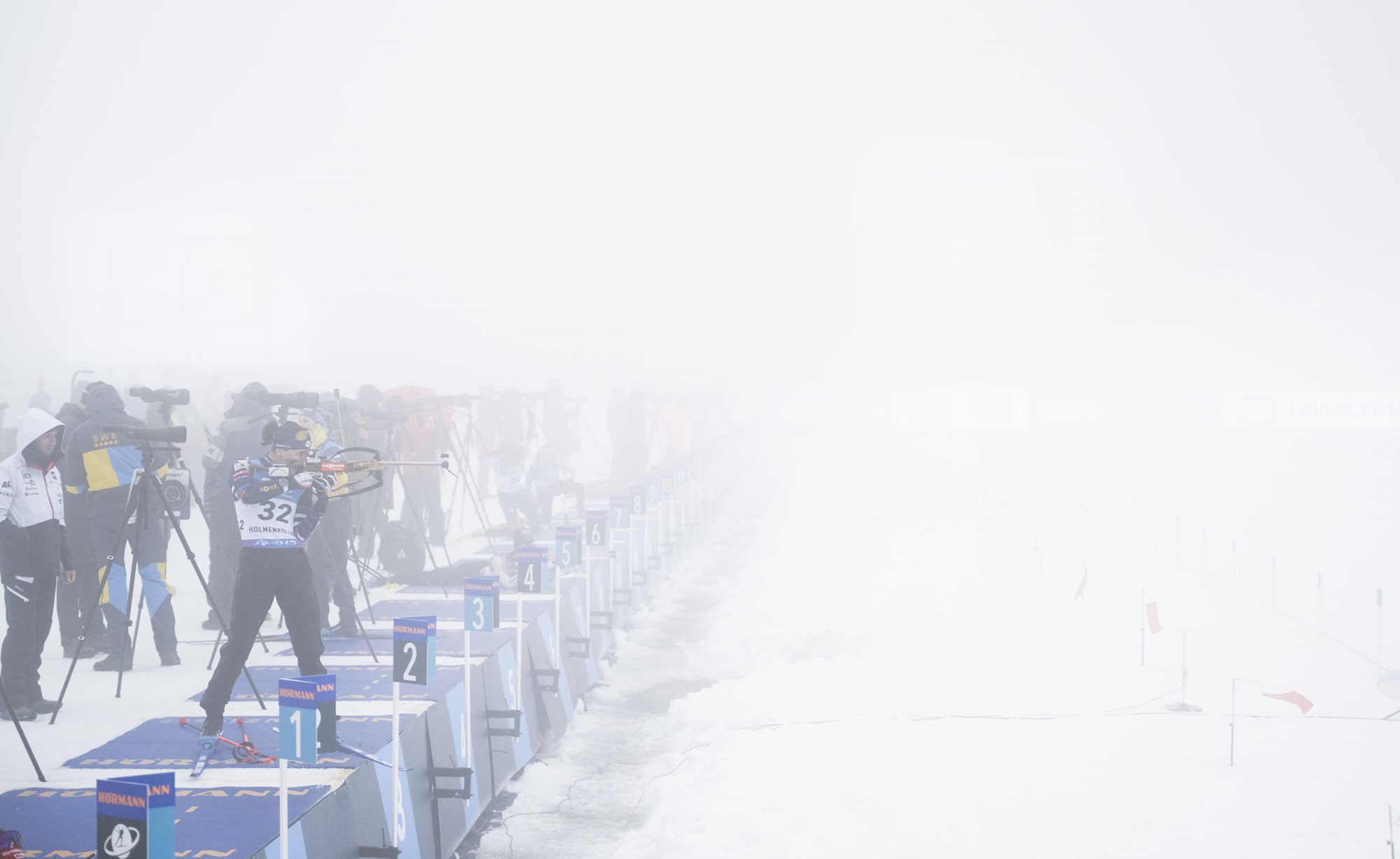 Biathlon nebbia
