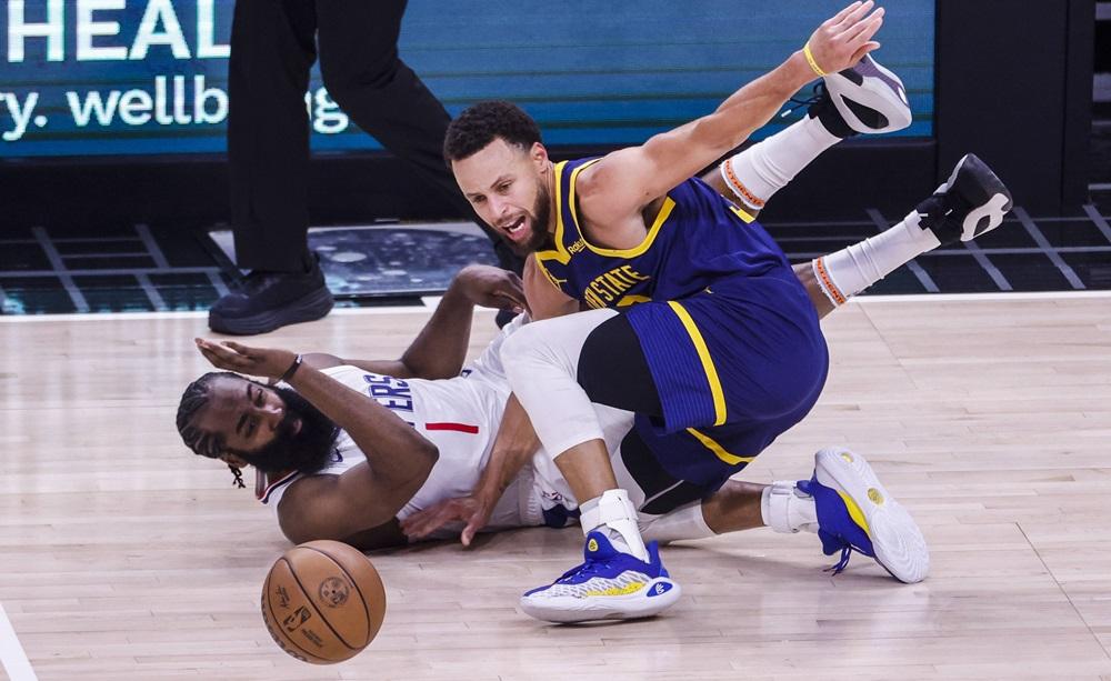 Steph Curry e James Harden, Golden State Warriors-Los Angeles Clippers