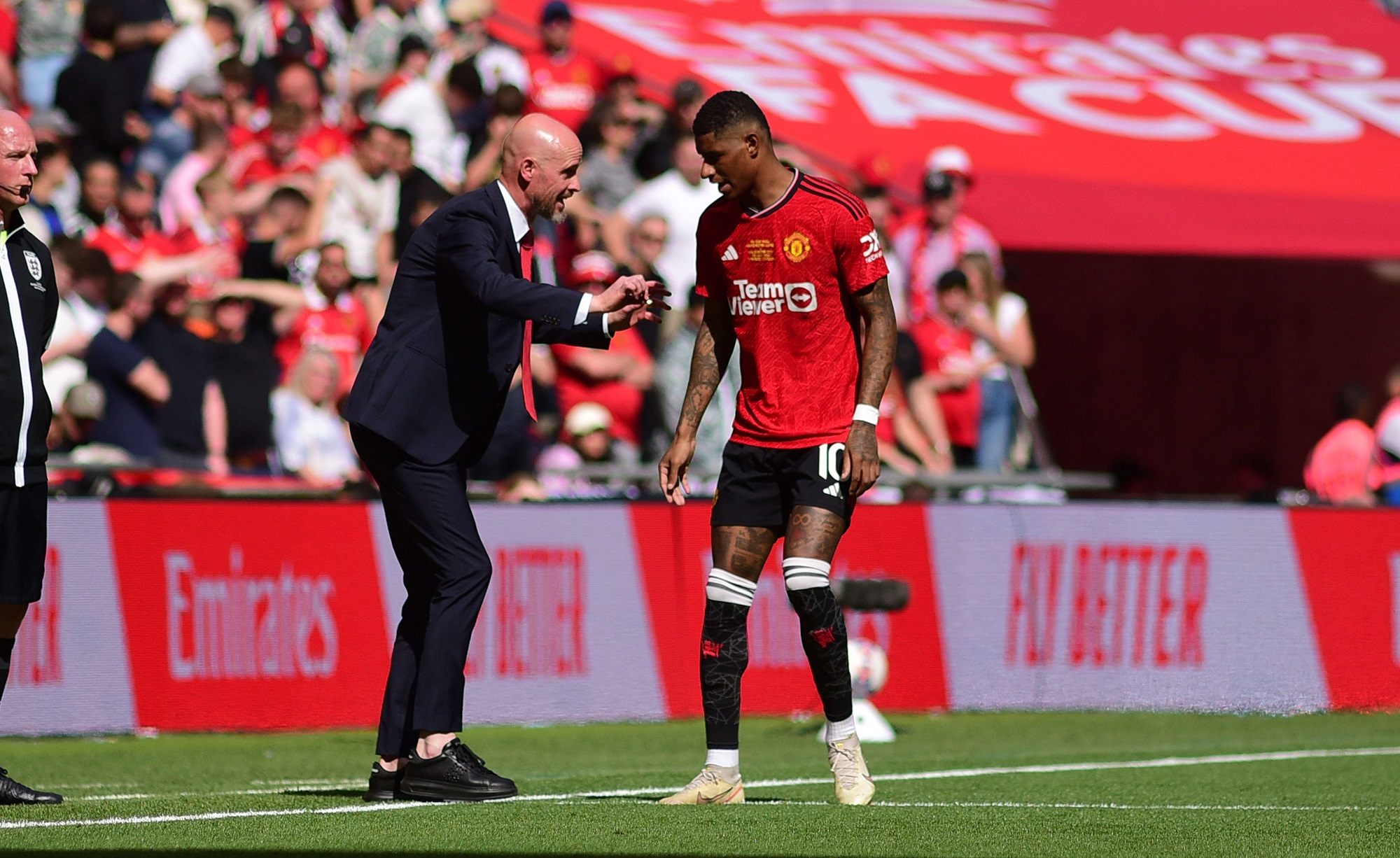 Erik Ten Hag e Marcus Rashford