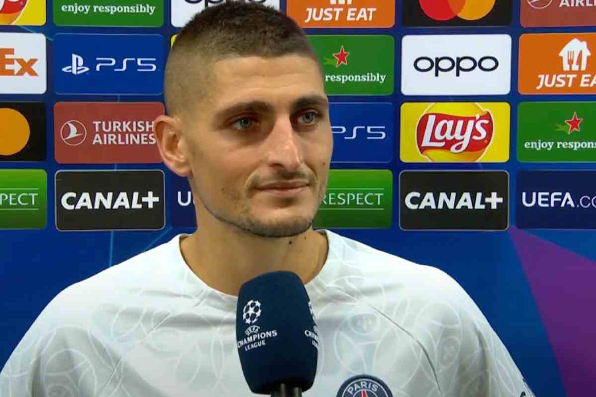 Verratti nel post partita di PSG Juventus 2022