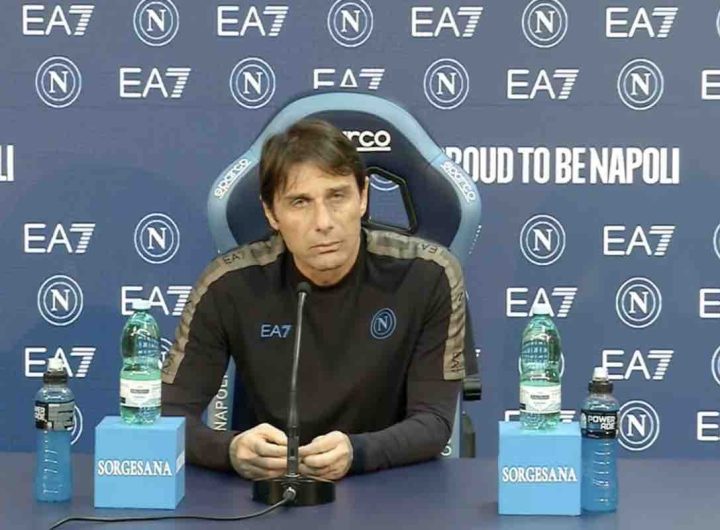 Conte in conferenza prima di Lazio-Napoli
