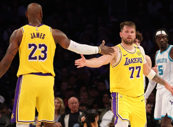 NBA LeBron James e Luka Doncic Lakers