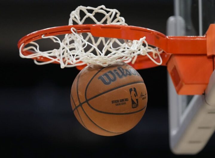 Palla basket e canestro