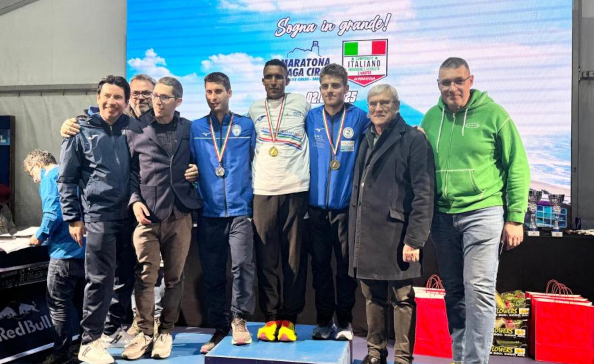Podio maschile Campionati Italiani Maratona