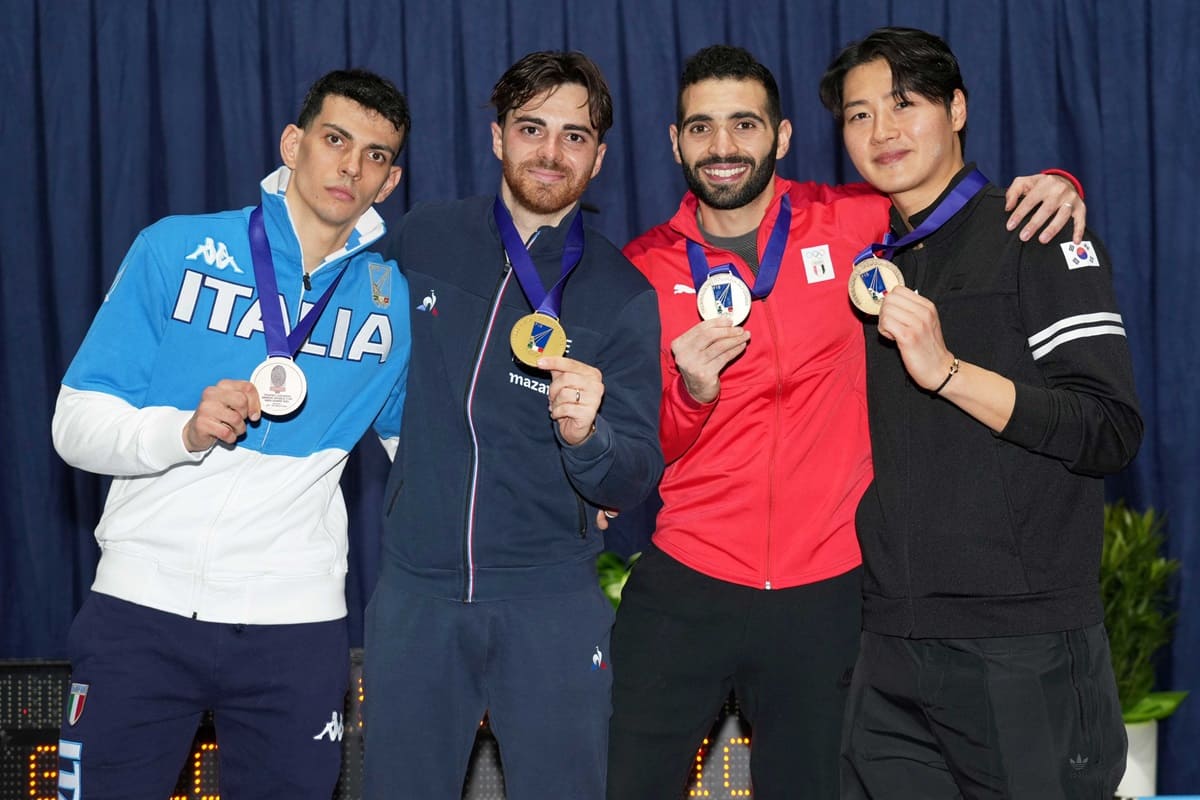 Michele Gallo argento a Padova - Foto Foto BIZZI/Federscherma