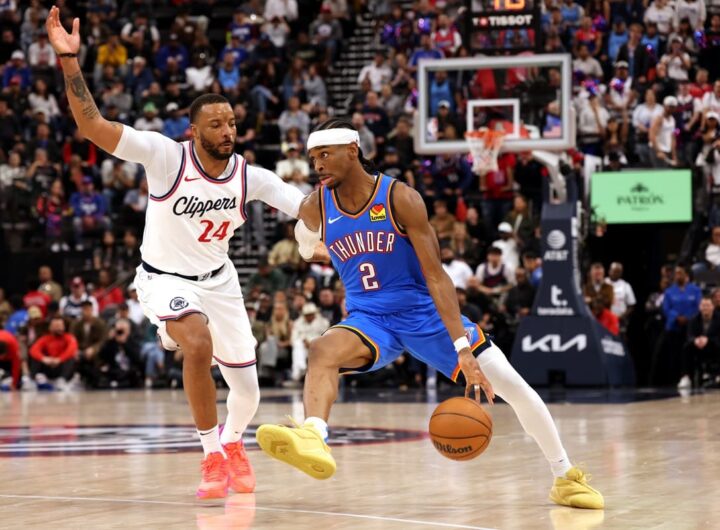 Shai Gilgeous-Alexander e Norman Powell - Foto Jason Parkhurst / IPA