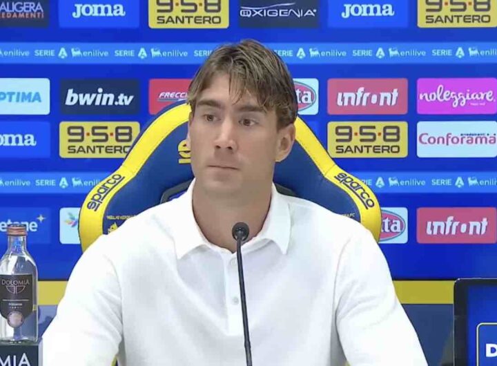 Vlahovic in conferenza dopo Verona-Juventus