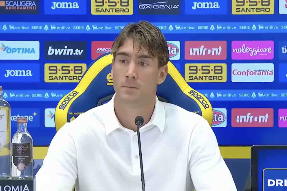 Vlahovic in conferenza dopo Verona-Juventus