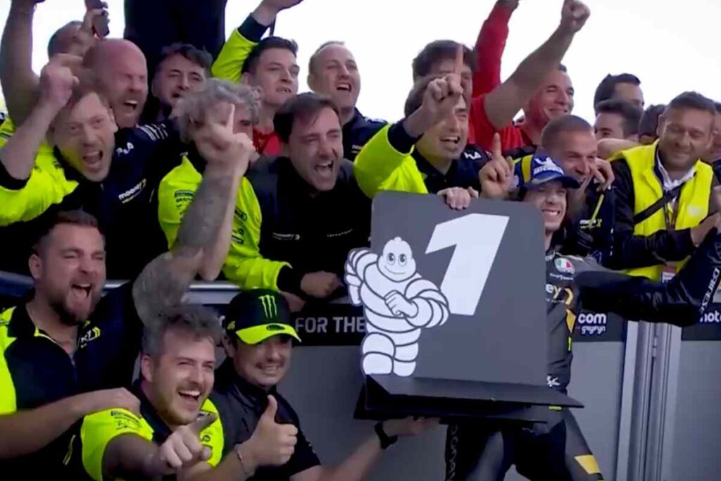 Marco Bezzecchi dopo la vittoria in Argentina nel 2023