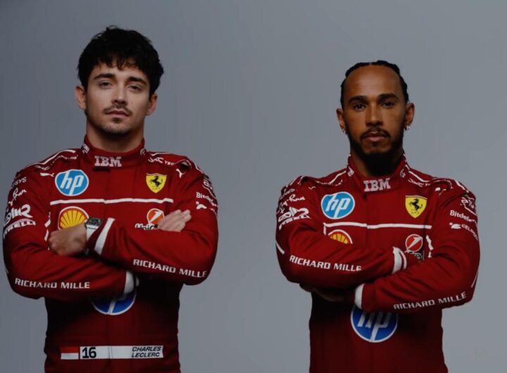 Charles Leclerc e Lewis Hamilton, piloti Ferrari