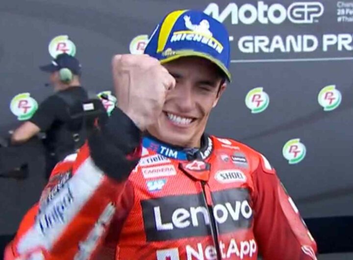 Marc Marquez, pilota della Ducati, dopo la vittoria in Thailandia