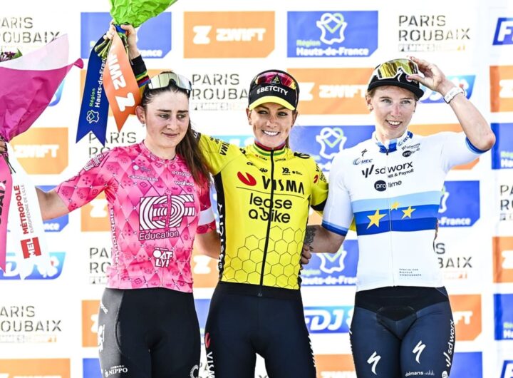 Letizia Borghesi, Ferrand Prevot e Lorena Wiebes (1)