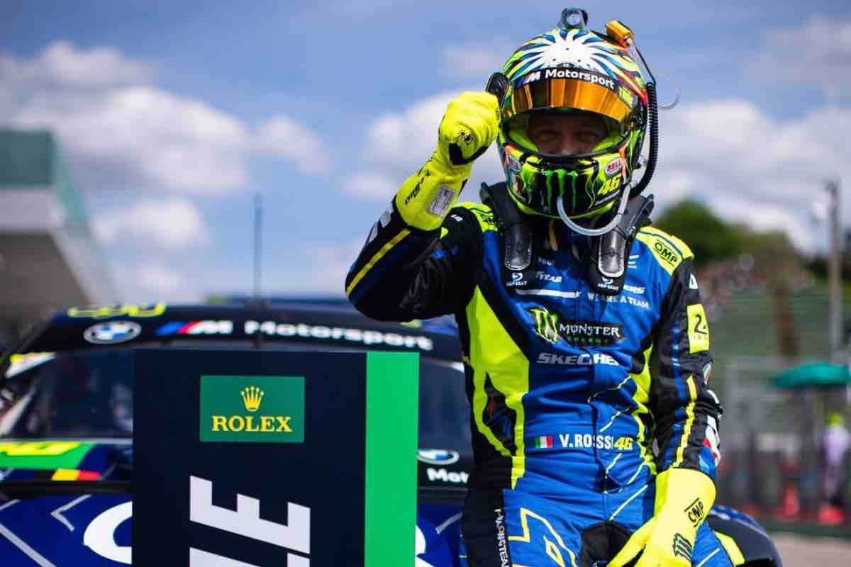 Valentino Rossi dopo la pole ad Imola