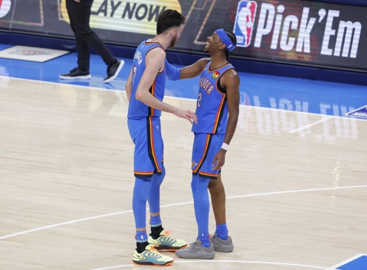 Shai Gilgeous-Alexander e Chet Holmgren - Foto Alonzo Adams / IPA Sipa USA