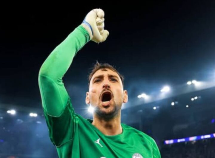Donnarumma esulta dopo la vittoria del PSG