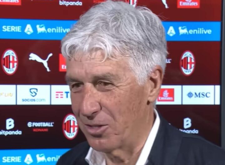 Gasperini intervistato dopo una gara dell'Atalanta