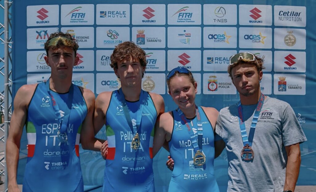 Triathlon, Campionati del Mediterraneo 2025: Martina McDowell, Lorenzo Pelliciardi, Miguel Espuna Larramona e Davide Menichelli