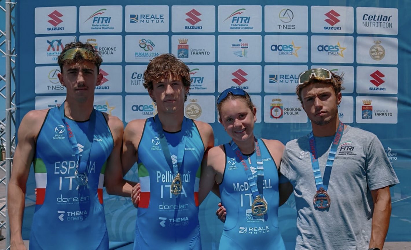 Triathlon, Campionati del Mediterraneo 2025: Martina McDowell, Lorenzo Pelliciardi, Miguel Espuna Larramona e Davide Menichelli