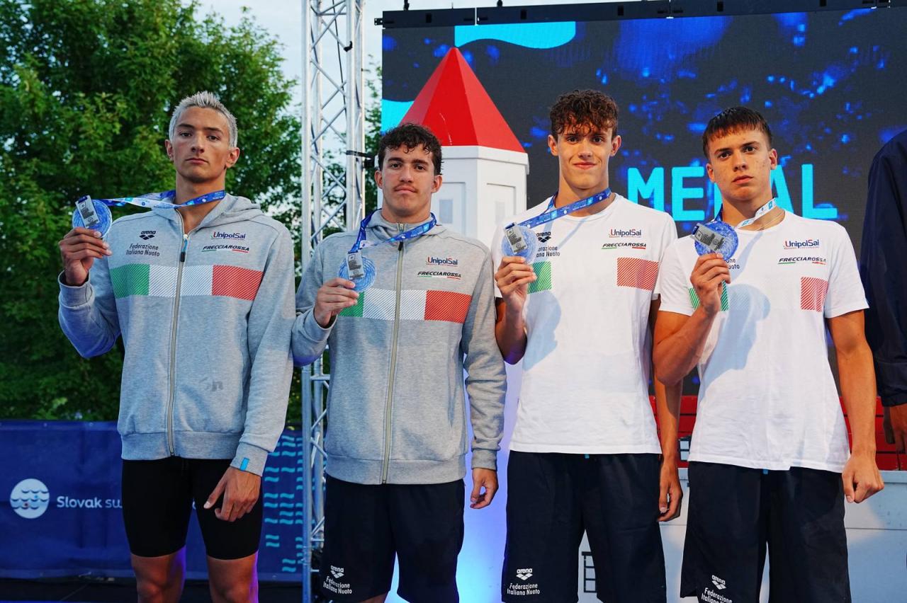4x200 stile libero maschile argento eurojrs samorin