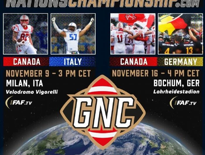 Italia-Canada apre il Gridiron Nations Championship: il 9 novembre al Vigorelli parte la sfida tra nazionali