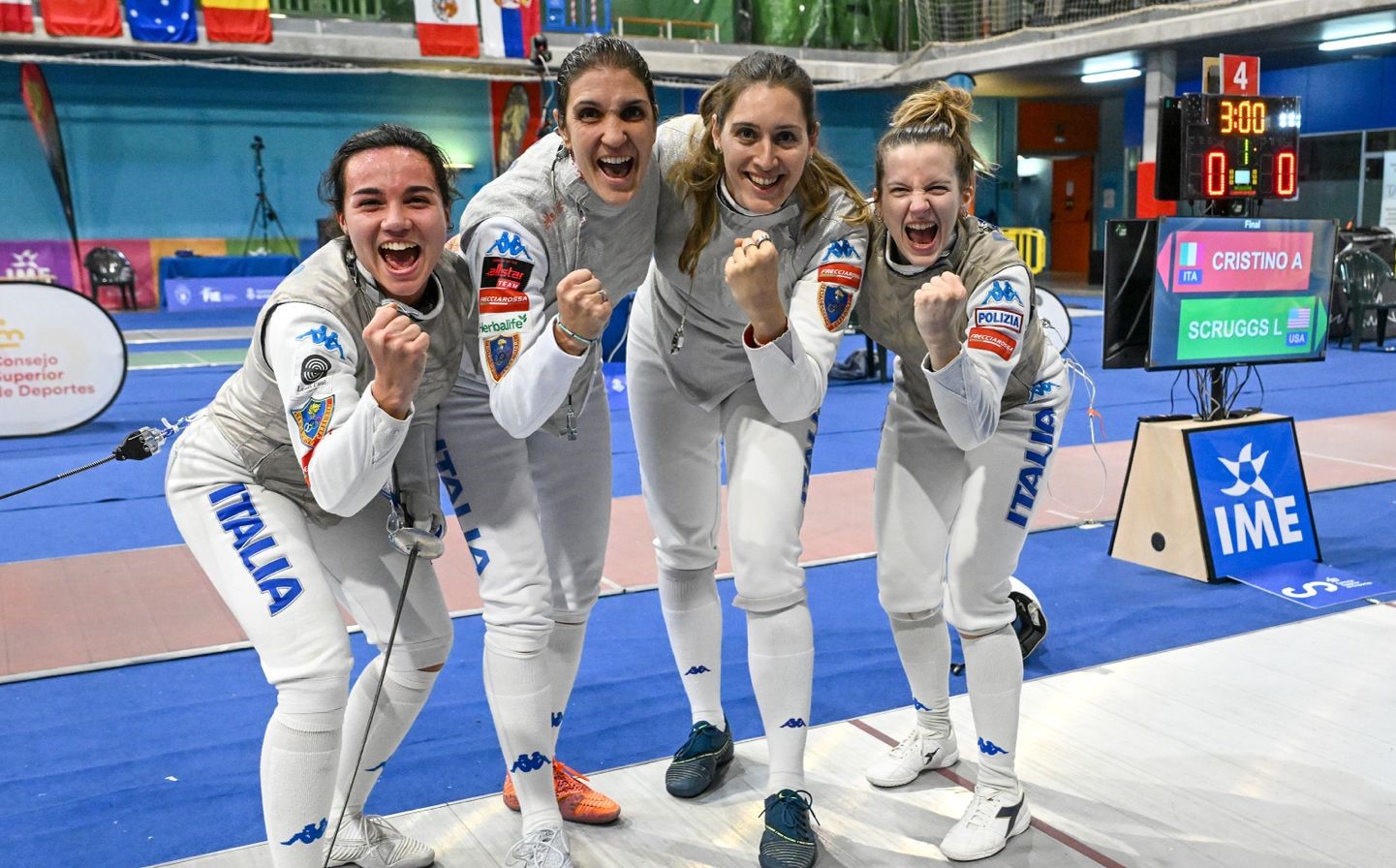 Esultanza fiorettiste a Palma de Maiorca