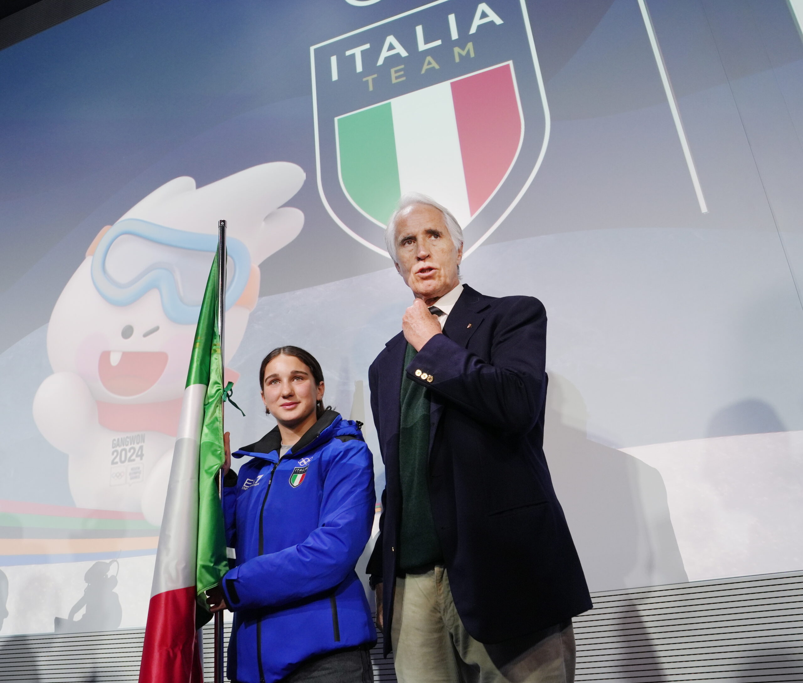 Conferenza stampa per la presentazione del portabandiera dell' Italia per i prossimi Giochi Olimpici